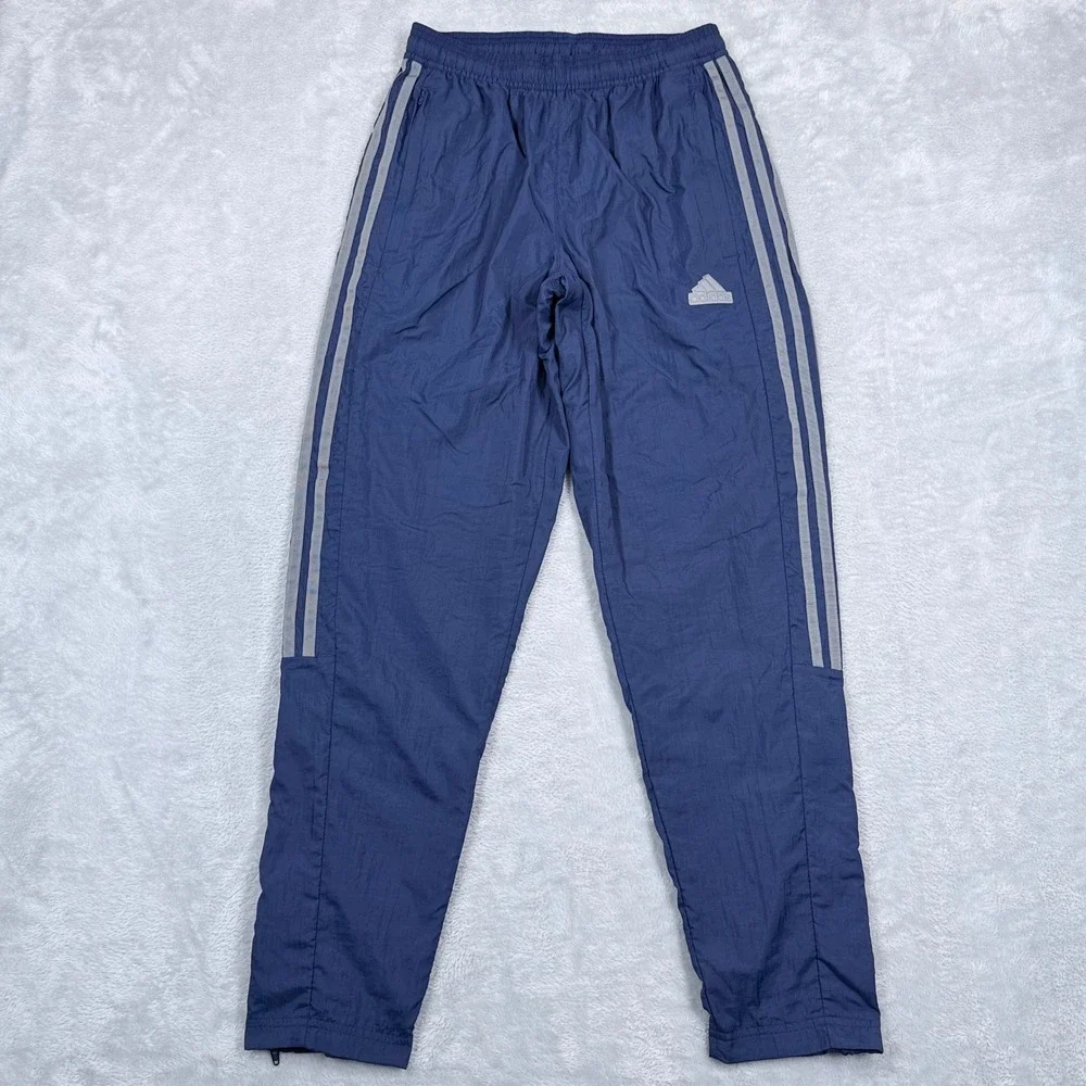 Adidas Tiro Woven Track Pants Mens Small Mesh Lined Ankle Zip Navy Blue JD1367